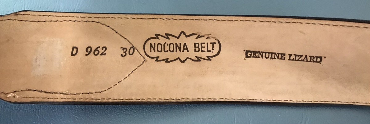 Vintage Nocona Genuine Lizard Belt sz 30 Nocona 30 Size Belts for Men for sale | eBay main image 2
