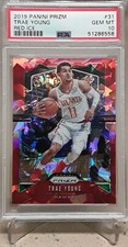 2019 Panini Prizm TRAE YOUNG Red Ice PSA 10
