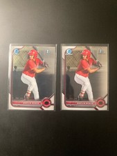 (2) 2022 Topps Bowman Chrome Braylin Minier 1st Rookie Prospect RC #BCP-93 Reds