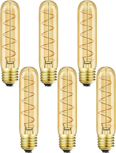 Dimmable Vintage LED Edison Bulb - 40W Equivalent, Warm 2200K Light, 6 Pack - Picture 3 of 10