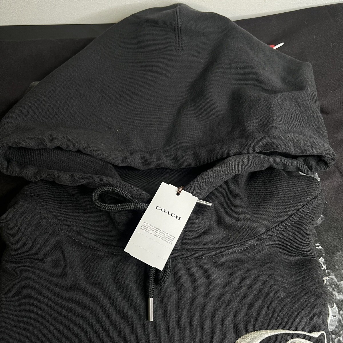 Coach Men's Black Gradient Signature Logo Hoodie CE334 Size Coach Men's Black Gradient Signature Logo Hoodie CE334 Size