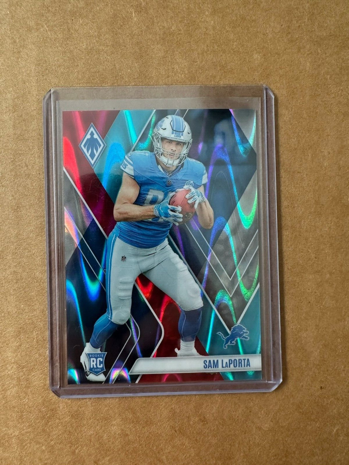 Sam LaPorta 2023 Panini Phoenix Fire & Ice Seismic Rookie RC /50 #115 Lions