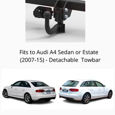 Abnehmbare Zug Stange für Audi A4 Limousine Oder Kombi (2007-15) & Nein Elektrik