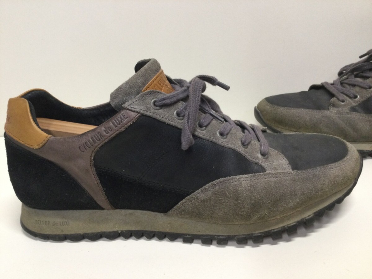 Cycleur de Luxe Black, Brown, Tan, Gray, Leather Sneakers Size 42