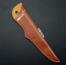 knife blade sheath cover scabbard pouch bag cow leather customize brown Z956-2