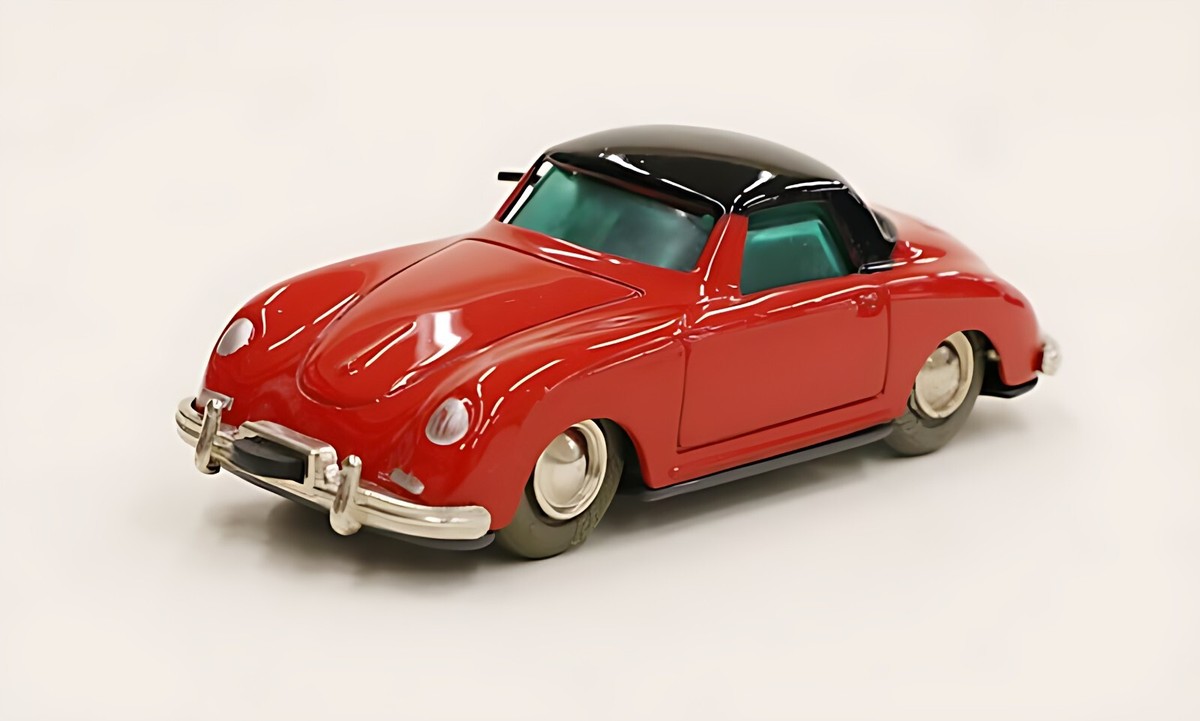 Schuco Micro-Racer 1047 Porsche Wind-Up Tin Car with Box 3.9