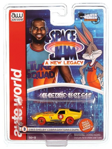 SC386 Auto World 65 Shelby Cobra Space Jam Lebron James HO Electric Slot Car New - Picture 1 of 3