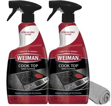 Cooktop Cleaner for Daily Use 2 Pack Streak Free Residue Free Non-Abrasive Fo...