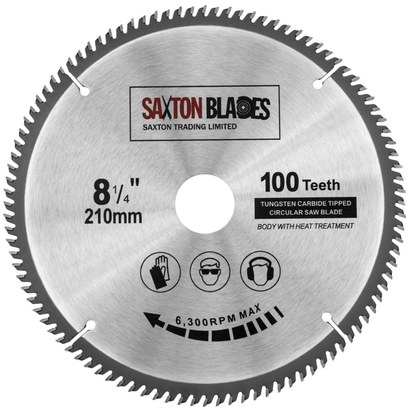 Saxton TCT Circular Saw Blade 210mm x 30B x 100T