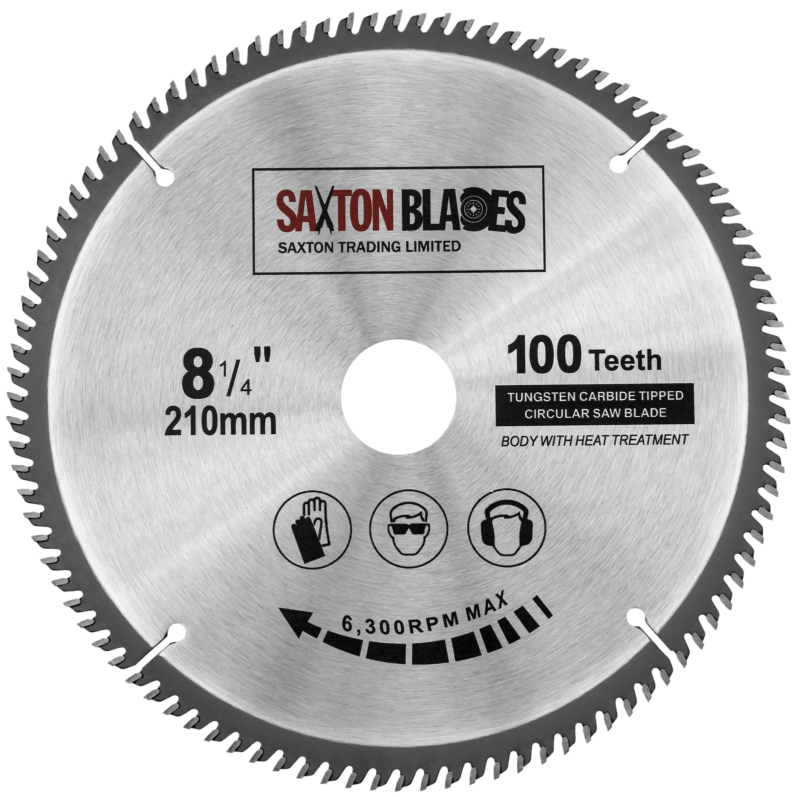 Saxton TCT Circular Saw Blade 210mm x 30B x 100T