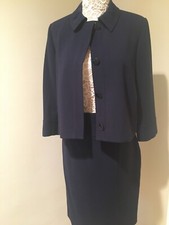 Ralph Lauren Black Label 2 piece Navy Jacket and Skirt Suit Size 12