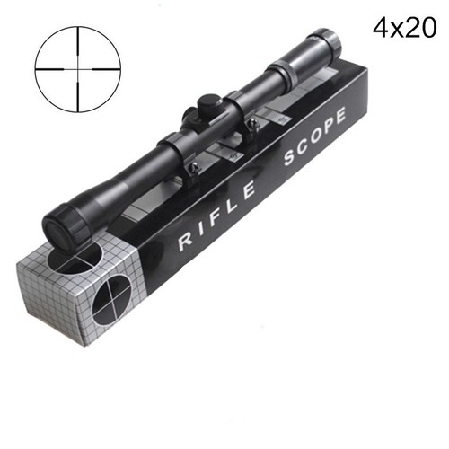 Tactical 4x20 Scope Telescopic Rifle Scope Reticle Sight for .22 Caliber Rifles