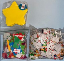 3 bags Christmas foam shapes  foamies,  hundreds, all need glue so low price 