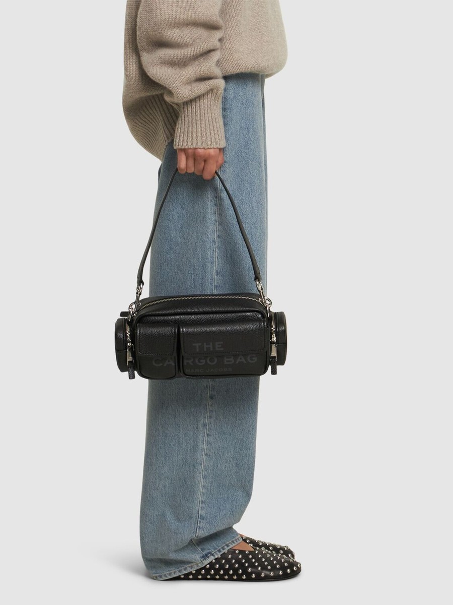 Marc Jacobs The Cargo Leather Shoulder Bag - Black | eBay