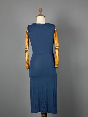 VIVIENNE WESTWOOD Anglomania Blue Sleeveless Bodycon Tank Long