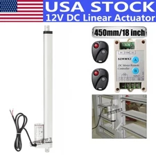 12V DC Heavy Duty Linear Actuator&Wireless Remote 18" Stroke 330 Pound Max Lift