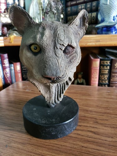 Rick Cain Spirit of the Mountain Cougar Sculpture 942/2000  10.5x7”