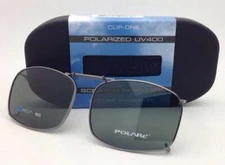 COCOONS Grey Polarized Sunglasses/Eyeglasses Over Rx Clip-on REC 7-50 Gunmetal