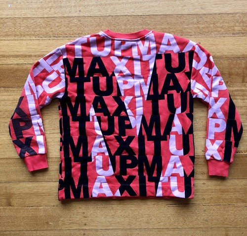 Max & Co Max Mara Neon Red Long Sleeved Cotton Max It Up Sweatshirt, Size XS - Picture 8 of 10