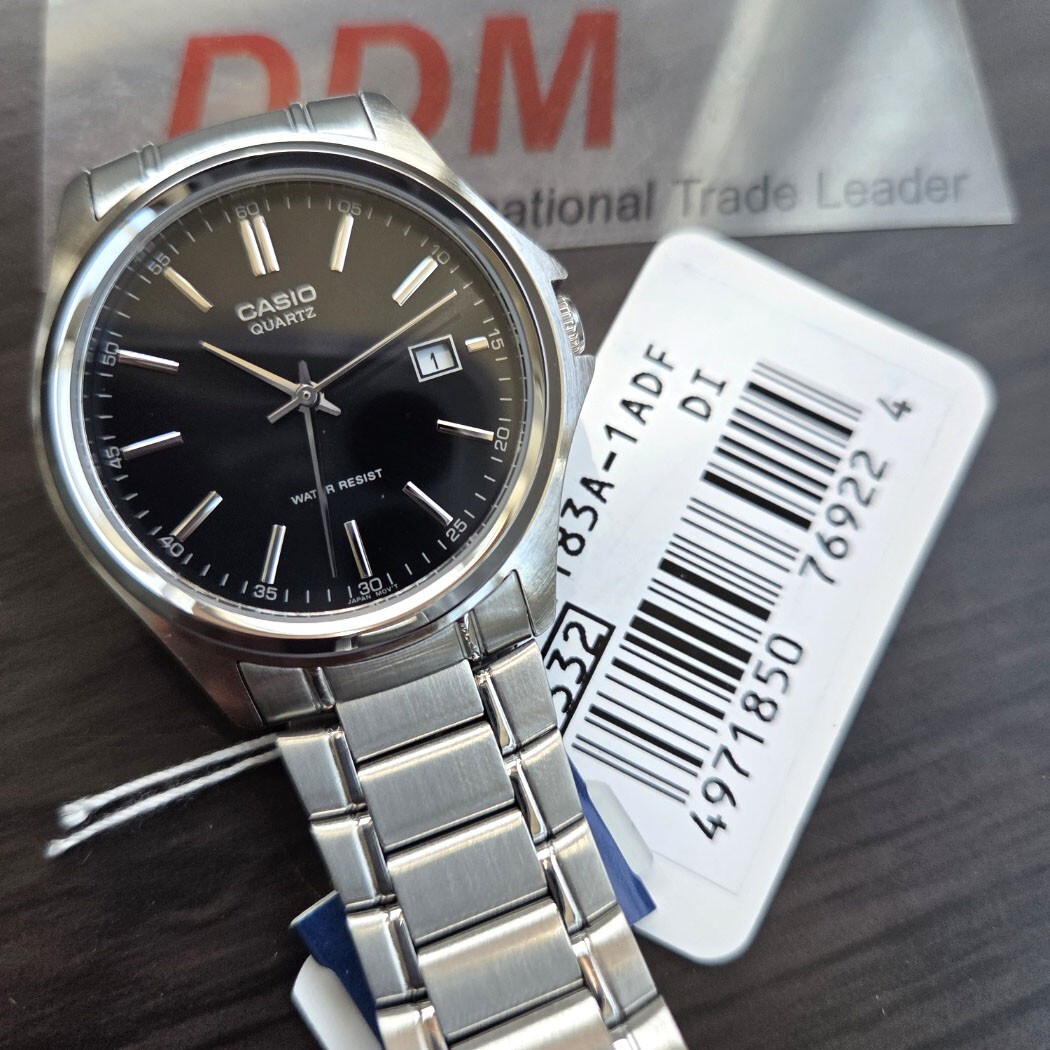 Casio Analog Mens Watch Silver Stainless Steel Original New MTP