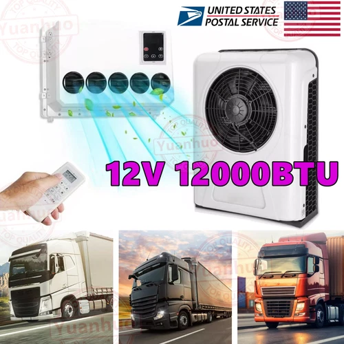 Split AC Truck Air Conditioner 12V 12000 BTU For Semi Car Trucks Bus RV Caravan