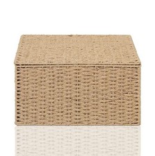 Natural Paper Rope Hamper Storage Boxe with Lid 