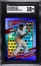 2021 Donruss Optic #153 Rafael Devers BLUE PANDORA PRIZM /99 SGC 10 GEM MINT