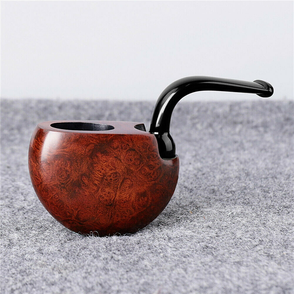 Vest-Pocket Non-Filtered Folding Briar Tobacco Smoking Pipe Handmade-image