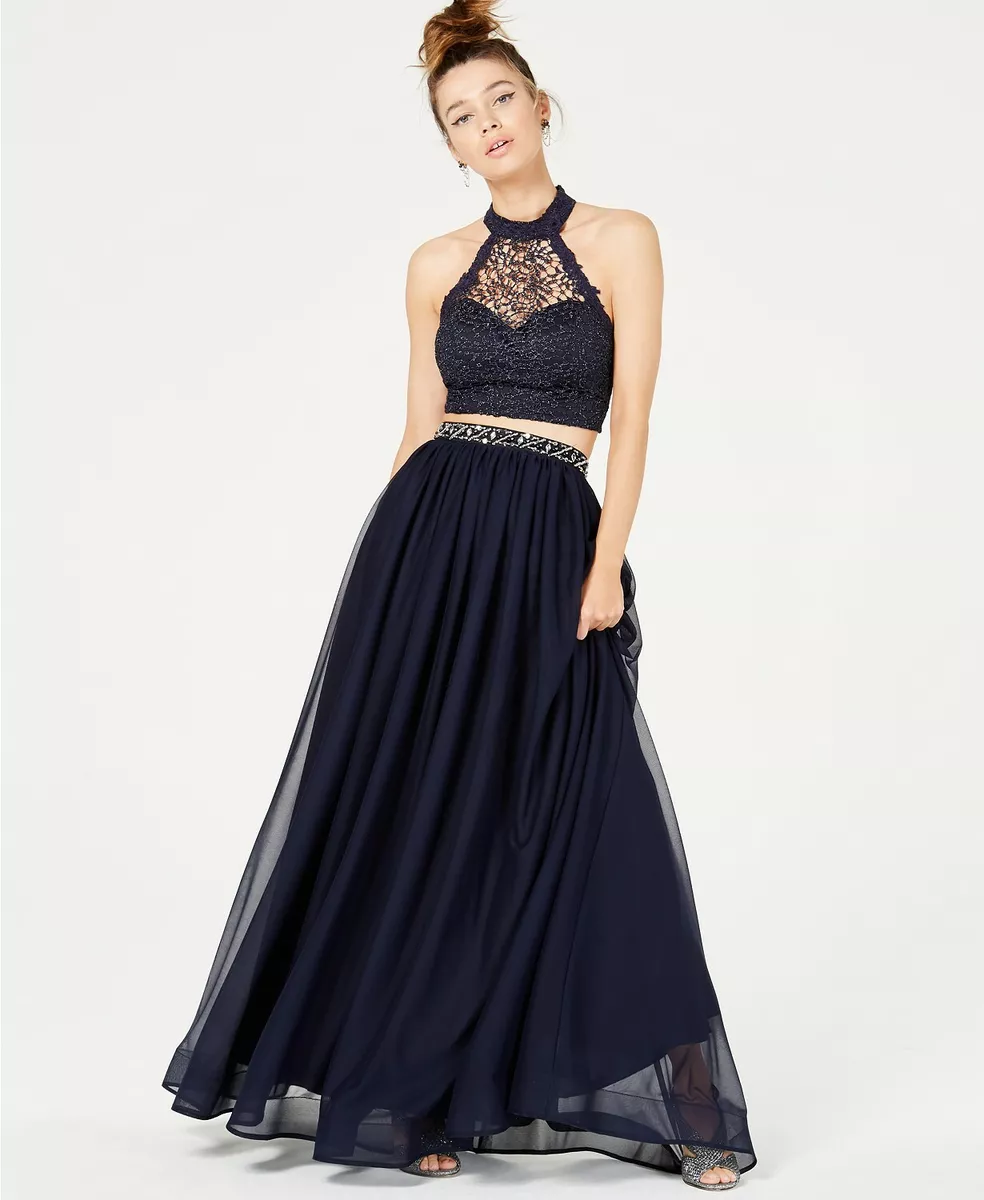 Sequin hearts navy blue clearance dress