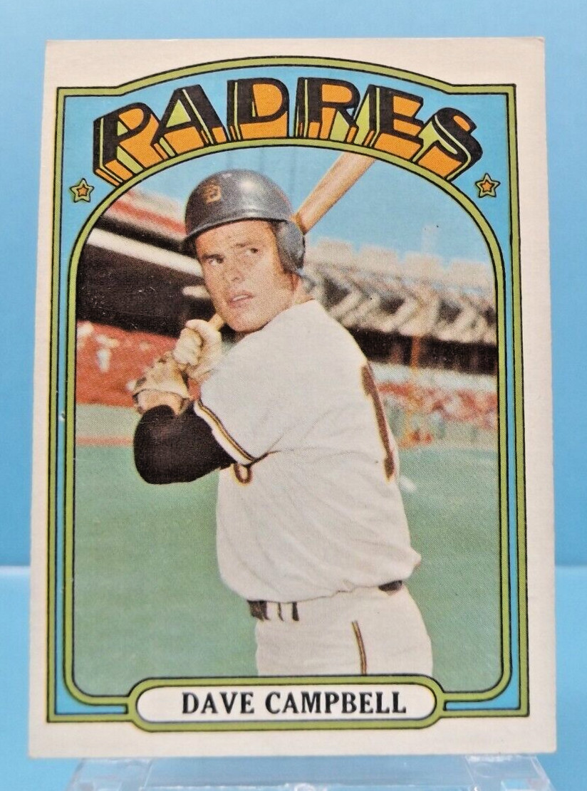 1972 Topps #384 - Dave Campbell - San Diego Padres - Near Mint