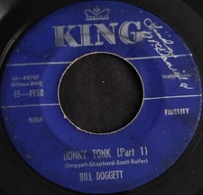   BILL DOGGETT 1956 Soul   HONKY TONK Part 1  2   R B Blues KING RECORDS 45 rpm