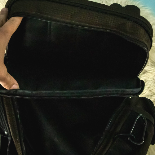 Tumi Brown Alpha 2 T Pass Briefcase Laptop Bag Backpack Business Leather Trim - Imagen 7 de 9