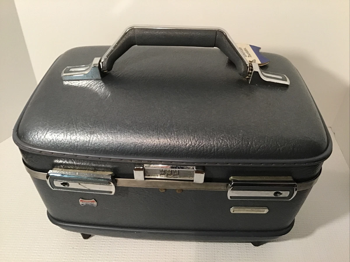 Vintage American Tourister Tiara train case 1960 s vintage With Mirror And Tray
