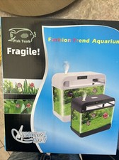 Fish Tank Aquarium 3 Gallon with Adjustable 3 Color Lighting Self Cleaning 3 ...
