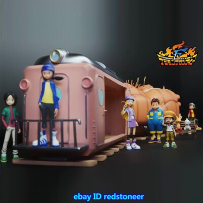 DMX Studio Digimon Kanbara Takuya&Orimoto Izumi Statue Figure Tram