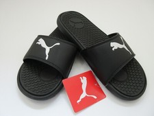 Puma Cool Cat Sport Women's Slide Sandal Black With White Puma Logo New