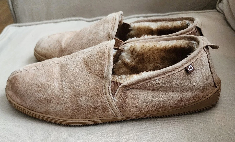 Zapatillas sin cordones talla 13 Lamo para hombre Romeo gamuza piel sintética castaño Foto 3 de 4