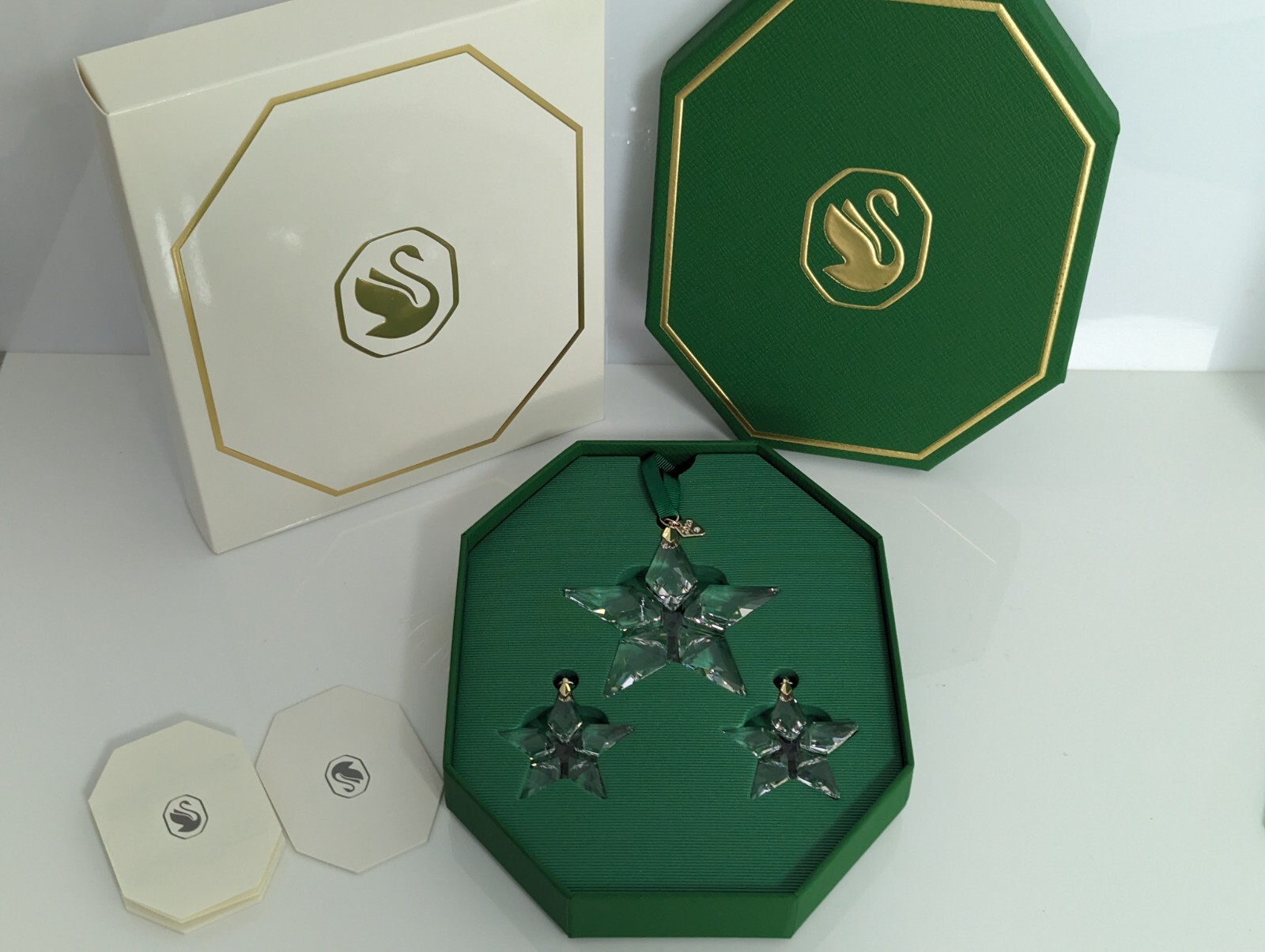 Swarovski💎 Weihnachtsstern Christmas Ornament 2023 3er SET 5649776 Neu