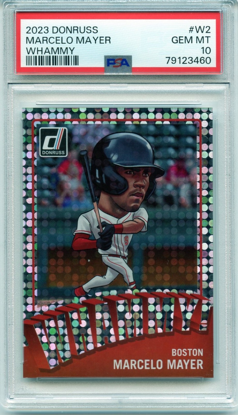 PSA 10 Gem Mint!  2023 Panini Donruss Whammy!  Marcelo Mayer #W2 Boston Red Sox!
