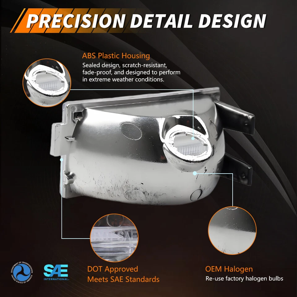 2 luces de giro delanteras transparentes para estacionamiento para Chevy El Camino/Malibu 1978-1979 Foto 4 de 4