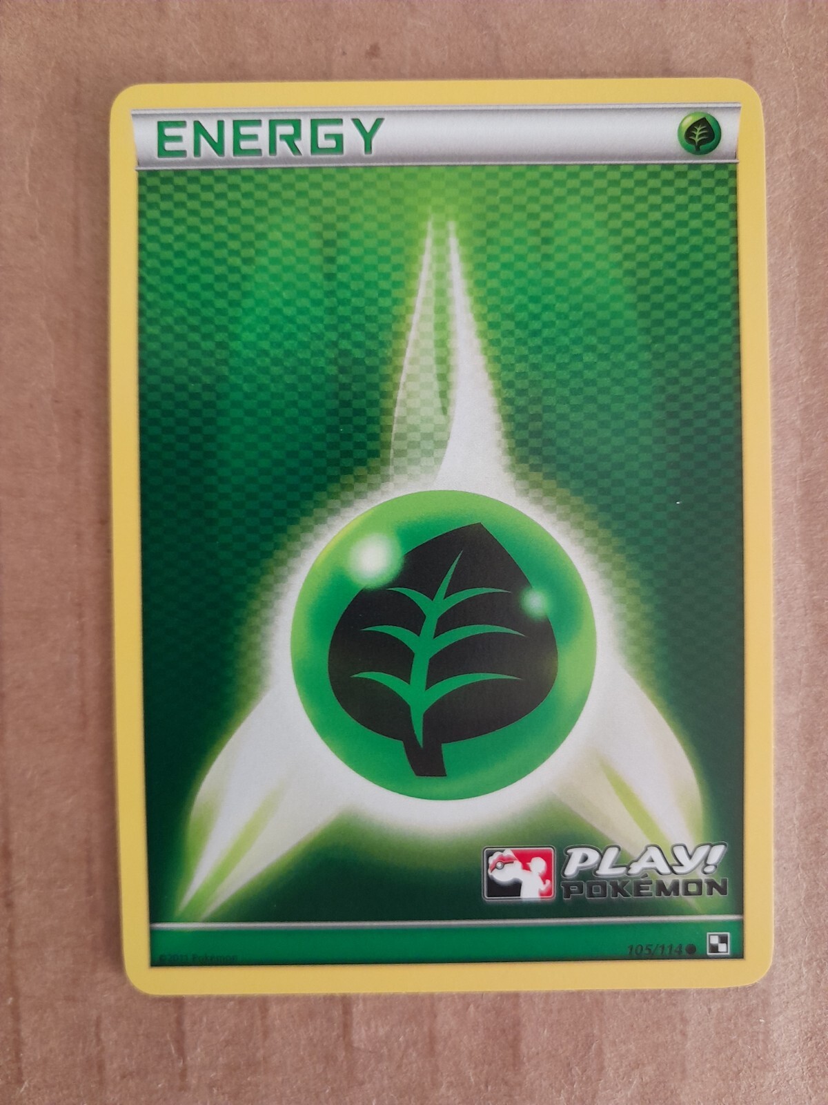 Grass Energy 105/114 Black & White Crosshatch Play Pokemon Promo NM-MT