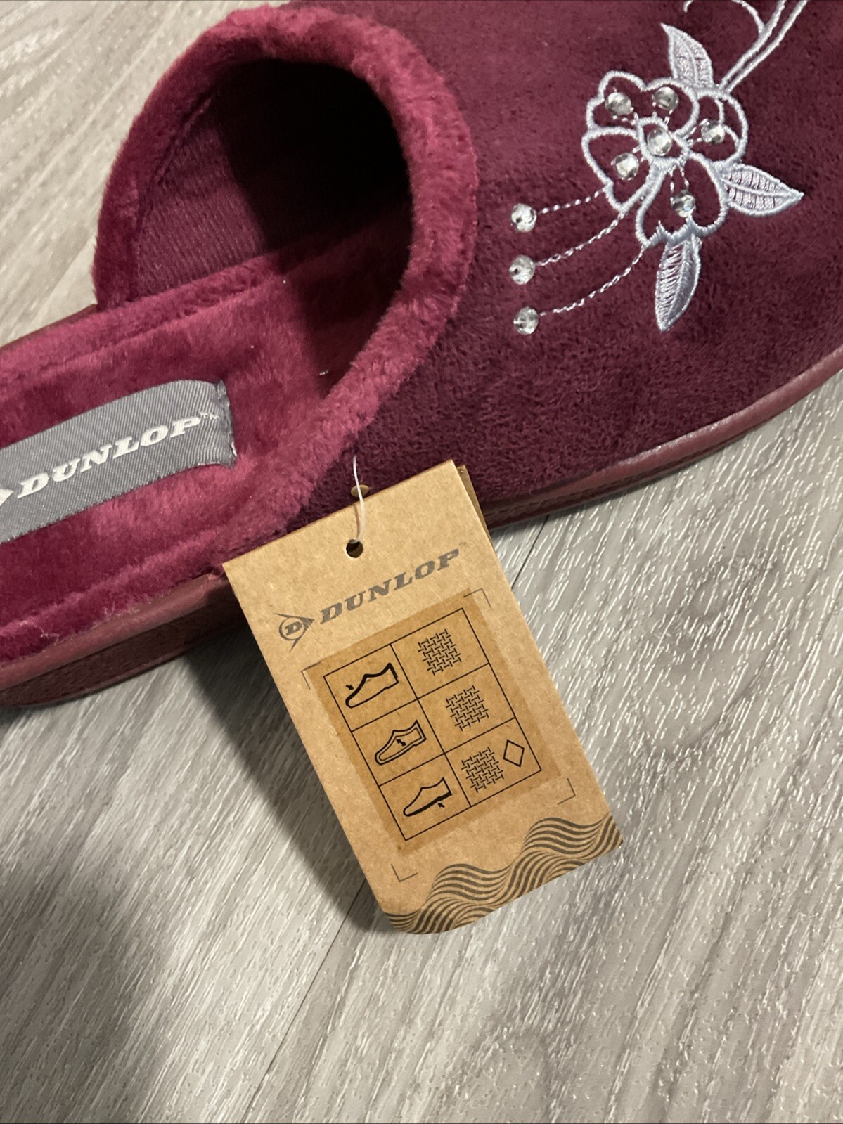 Ladies New Dunlop Slip On , Womens Mules Comfy Slippers Size 8 - Dusty Pink image 9