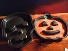 New" Jack-O-Lantern & Skeleton Shaped Cake Pan Fluted Non Stick Oven Safe