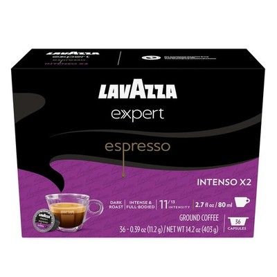Lavazza Expert Espresso Intenso Double Shot Capsules 36 Count Dark Roast