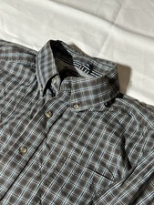 Ariat Pro Series Button Down Brown Striped Cowboy Western Size XL