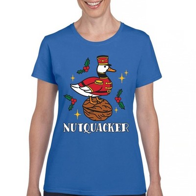 Nutquacker T-Shirt Jolly Nutcracker Ugly Sweater Christmas Goose Women's Tee