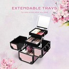 Byootique 4in1 Portable Makeup Train Case with Cube Case Cosmetic Organizer Pink — photo 8