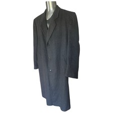 Men's Classic Cashmere Blend Overcoat Charcoal XL/XXL