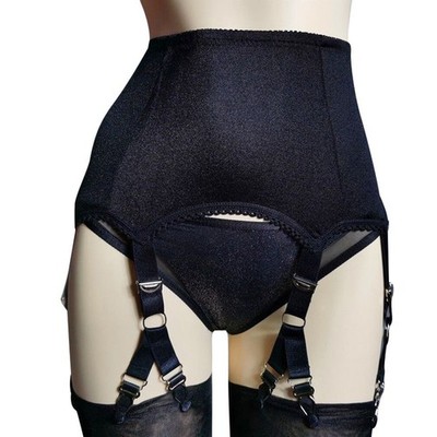Damen Sexy Vintage Retro Strumpfgürtel 6 Träger mit 12 Krallen Girdle Strapsgürtel