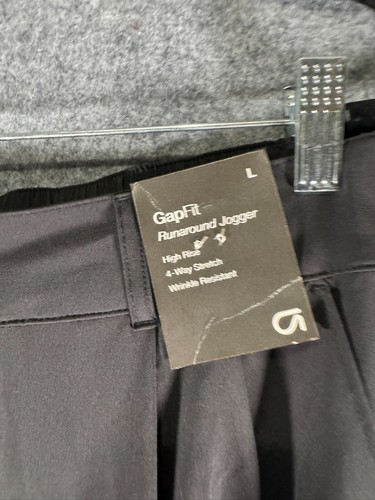 GapFit Joggers Women Large Black High Rise Runaround Cargo Stretch Wrinkle Free - Picture 3 of 11